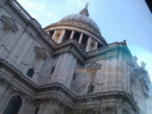 St Pauls Cathedral from the bus