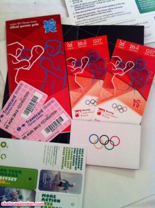 London 2012 Olympic Boxing tickets and travelcard