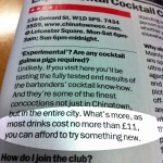 TimeOut London cocktail prices