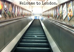 Welcome to London - tube escalators