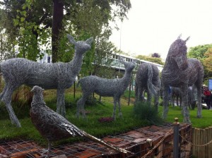 Wire horses at Chelsea