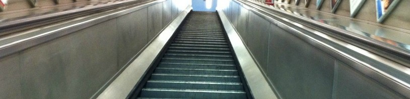 Welcome to London - tube escalators